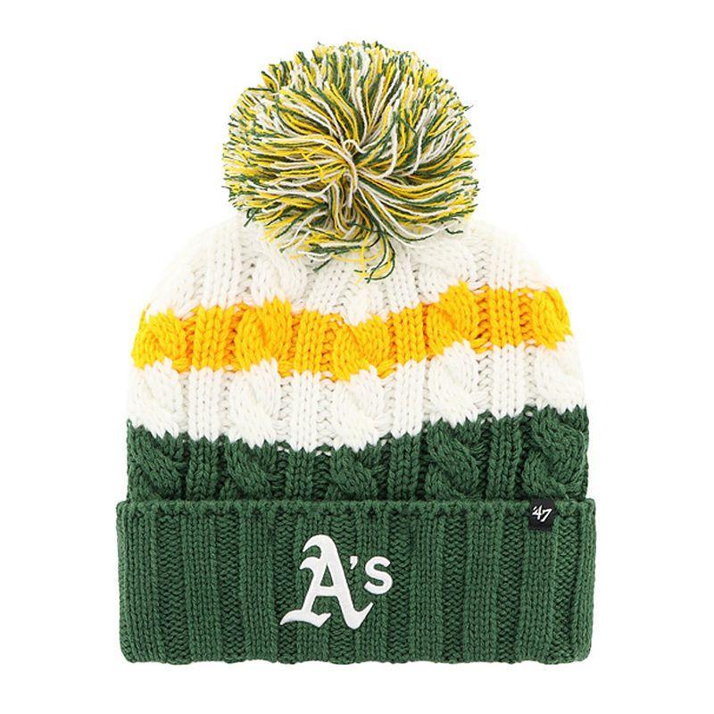 Womens 47 /Green Oakland Athletics Ashfield Cuffed Knit Hat with Pom Product Image