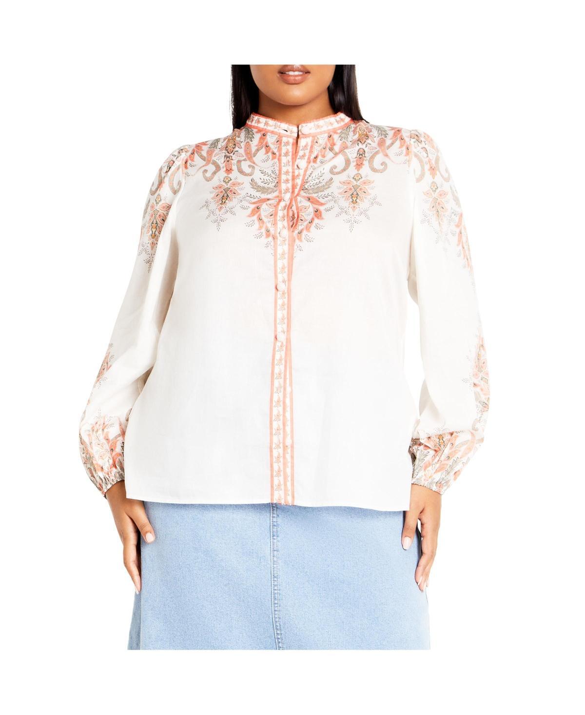 City Chic Womens Chloe Placement Shirt Product Image