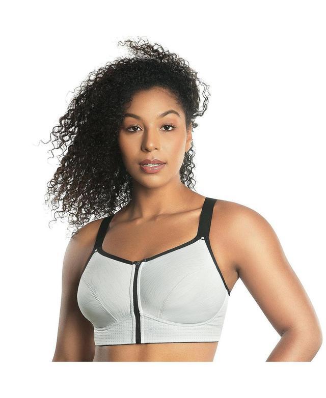 Parfait Womens Wave Wire-free Zip Front Sports Bra Product Image