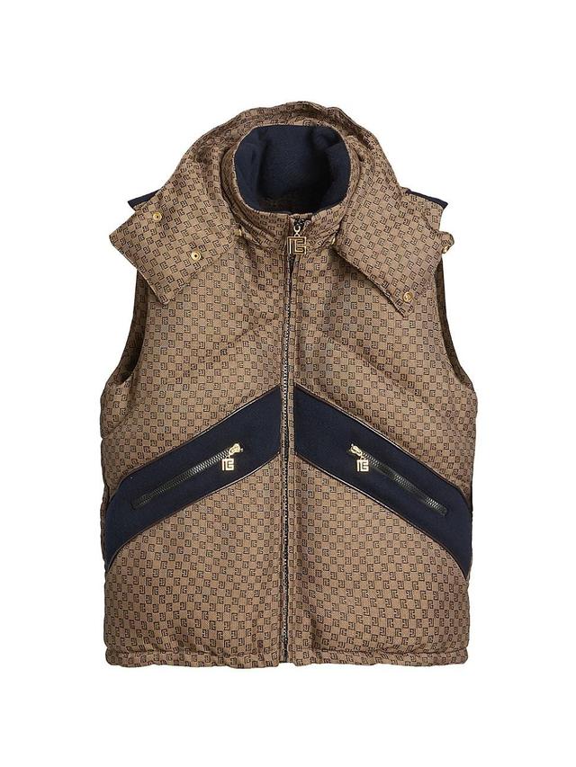 Mens Logo Print Nylon Puffer Vest Product Image