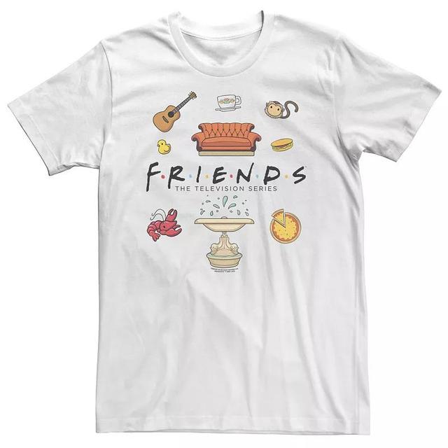 Big & Tall Friends Chibi Icon Jumble Tee, Mens Product Image