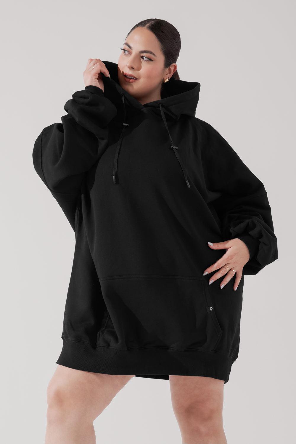 POPFLEX® Long Cloud Hoodie - Black product image