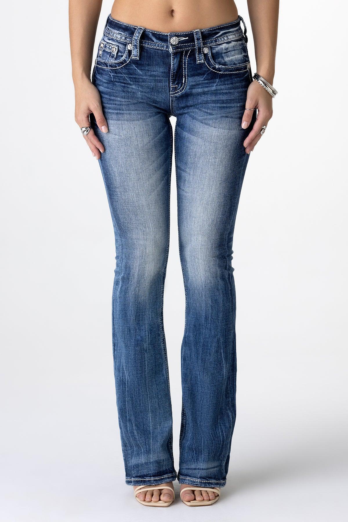 Sky Aztec Bootcut Jeans Product Image