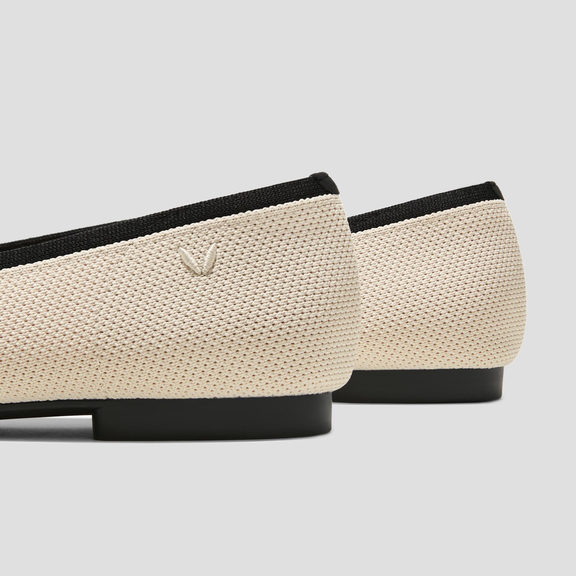 Square-Toe V-Cut Flats (Margot 2.0) Product Image