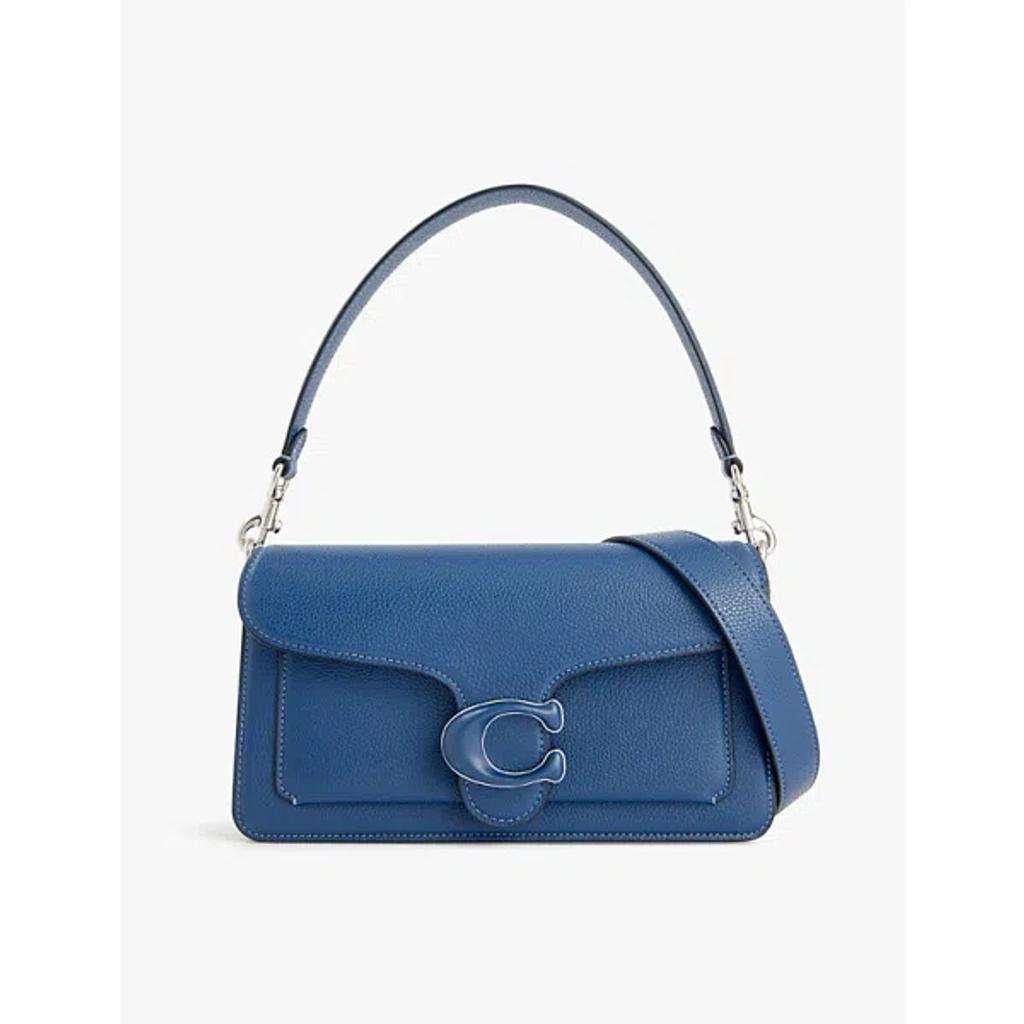 Tabby Leather Shoulder Bag In Deep Blue Product Image