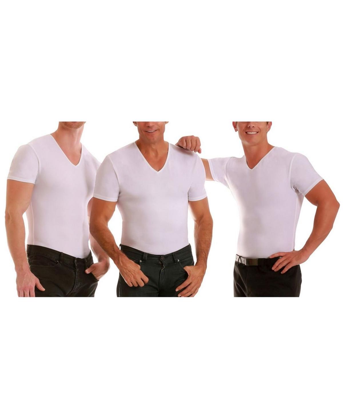 Insta Slim Mens 3 Pack Compression Short Sleeve V-Neck T-Shirts Product Image