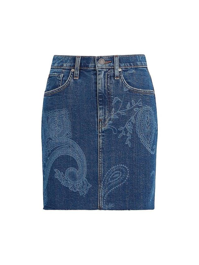 Womens Viper Paisley Denim Miniskirt Product Image