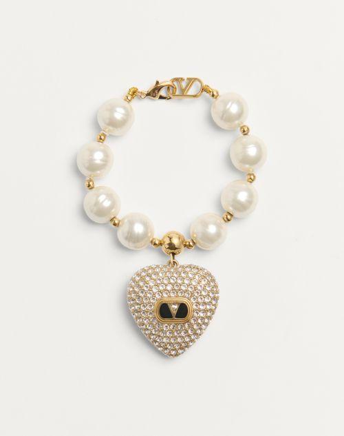 COEUR ROYAL BRACELET IN METAL, ENAMEL, PEARL AND SWAROVSKI® CRYSTALS  Product Image