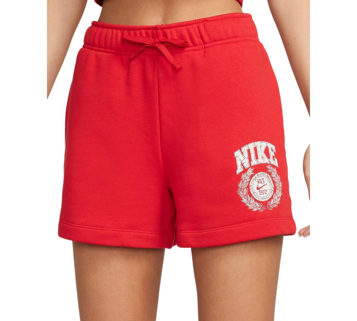 Womens Nike Sportswear Club Fleece Mid-Rise Graphic Shorts Product Image