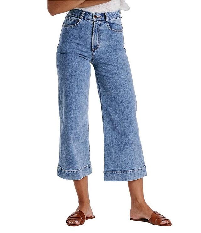 Dear John Audrey High Rise Cropped Wide Leg Jeans Product Image