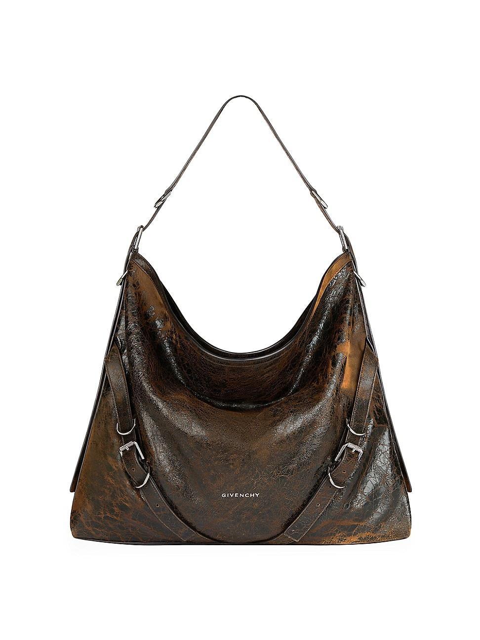 Mens Large Voyou Bag in Crackled Leather Product Image