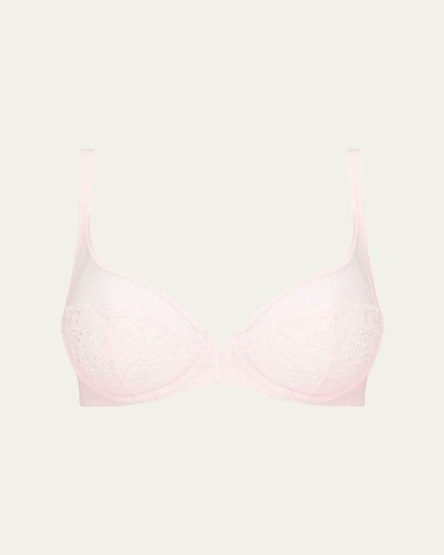 Delice Two-Part Full-Cup Sheer Plunge Bra Product Image