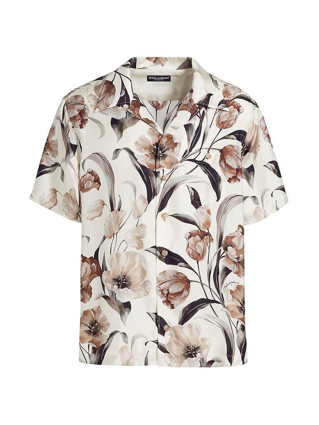 Mens Tulip Silk Camp Shirt Product Image