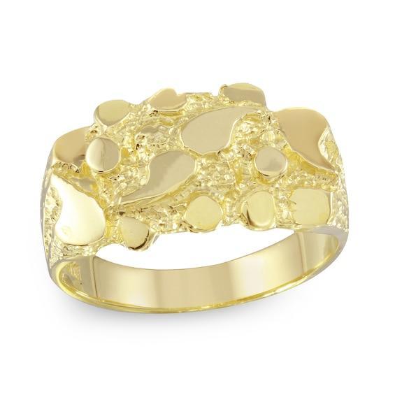 Men's Nugget Ring in 10K Gold - Size 10 Product Image