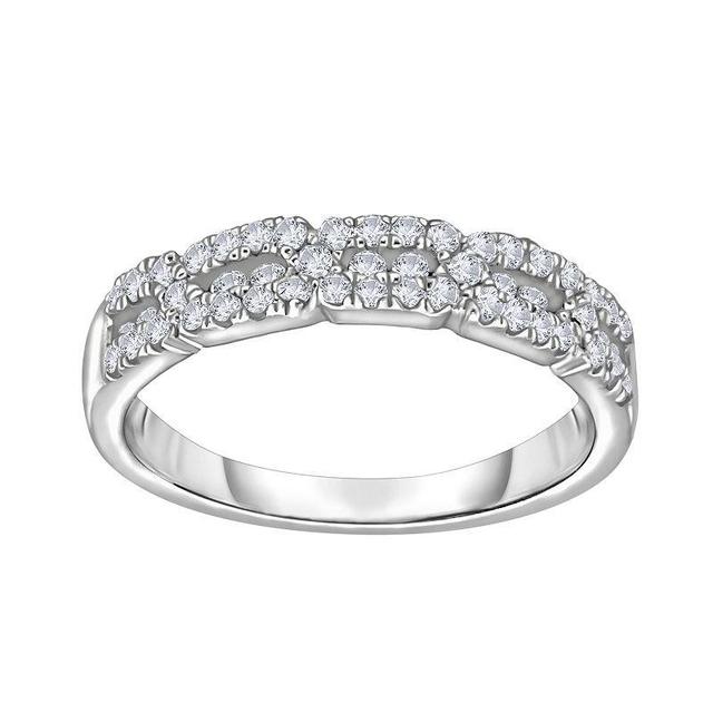 14k White Gold 5/8 Carat T.W. Diamond Fashion Ring, Womens Product Image