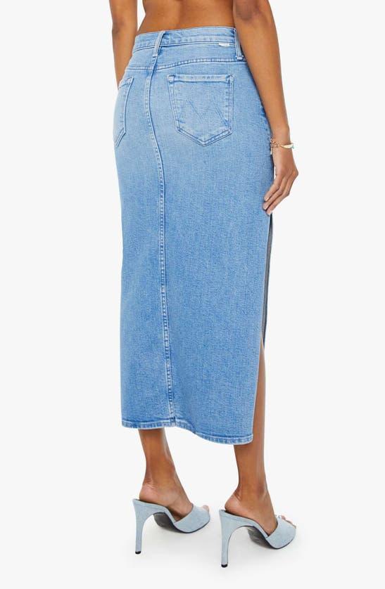 MOTHER The Split Second Denim Midi Skirt In Multi Product Image