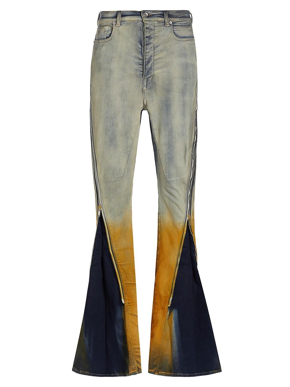 Mens Bolan Banana Zippered Flared Jeans Product Image