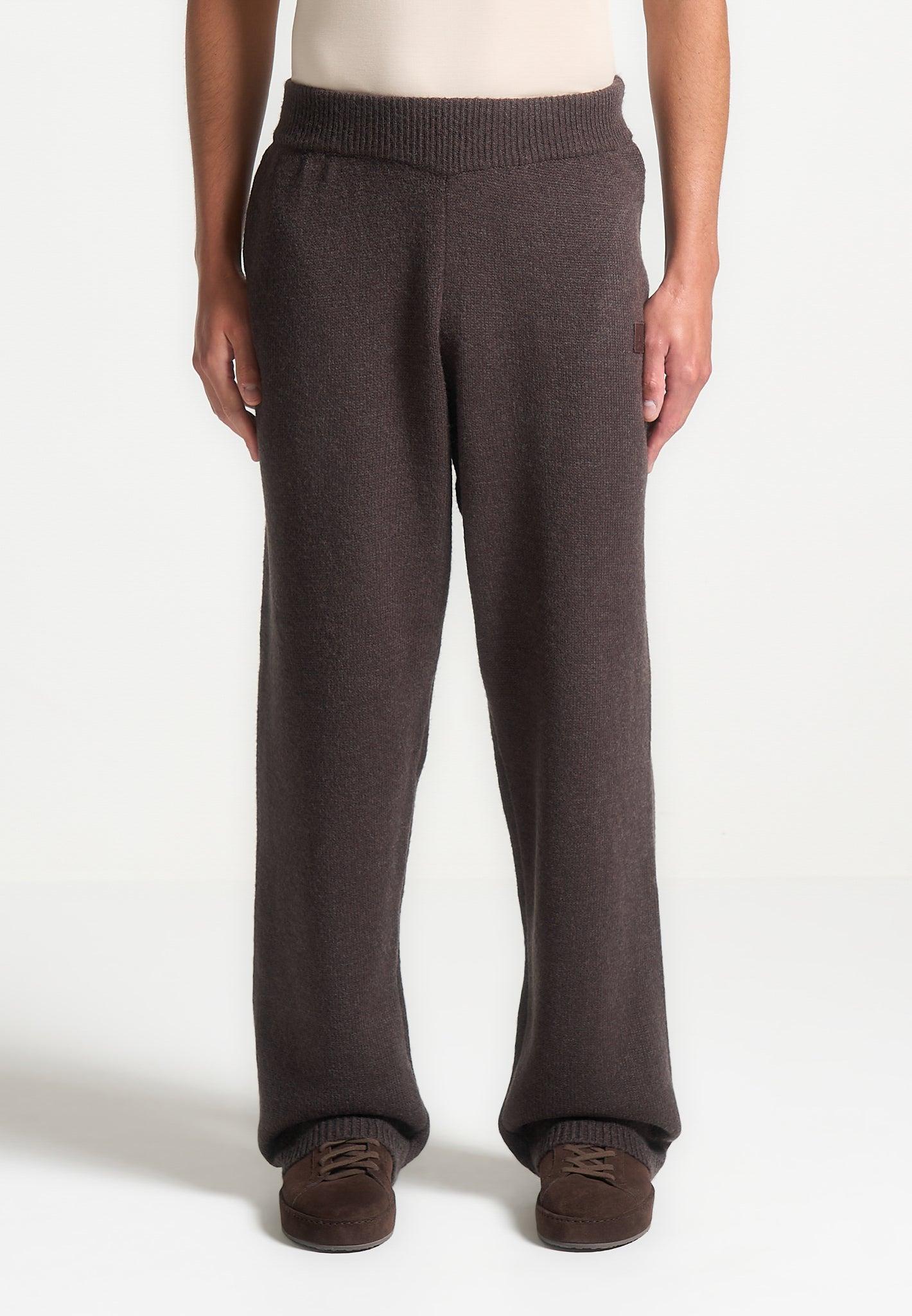 Signature Mohair-Blend Joggers - Brown Male Product Image