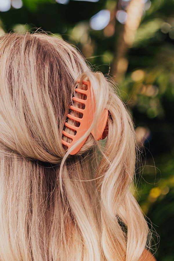 Beach Tripping Hair Claw Clip In Coral Product Image