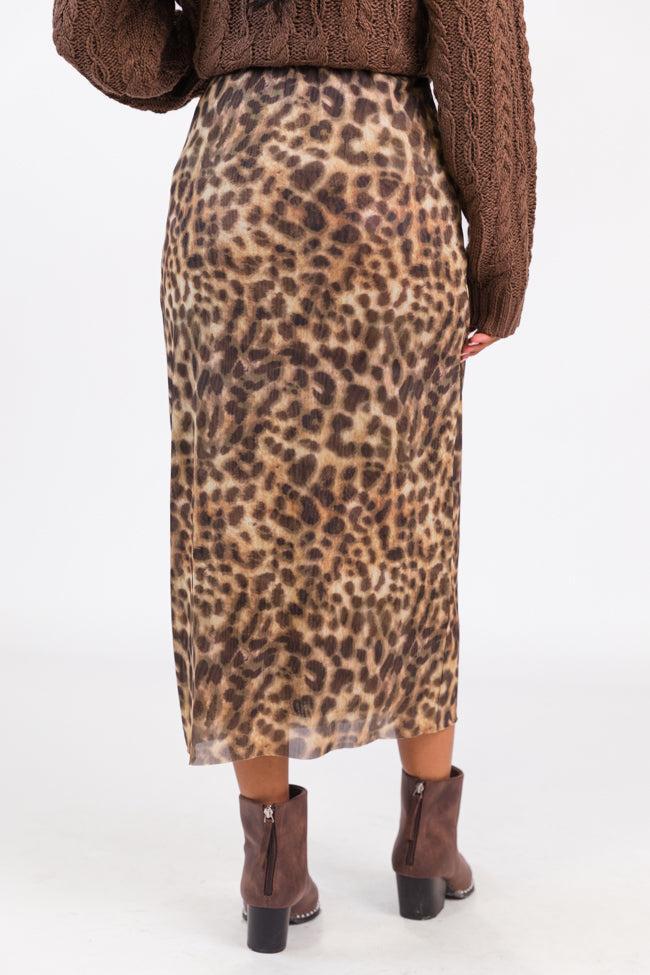 Fierce Love Leopard Knit Midi Skirt Product Image