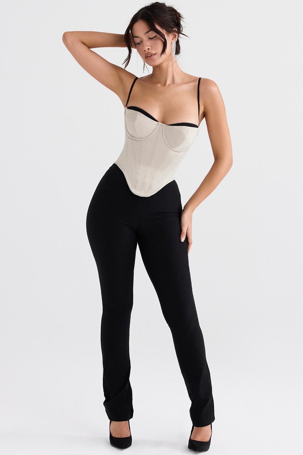 Luette Beige Satin Underwired Corset Product Image