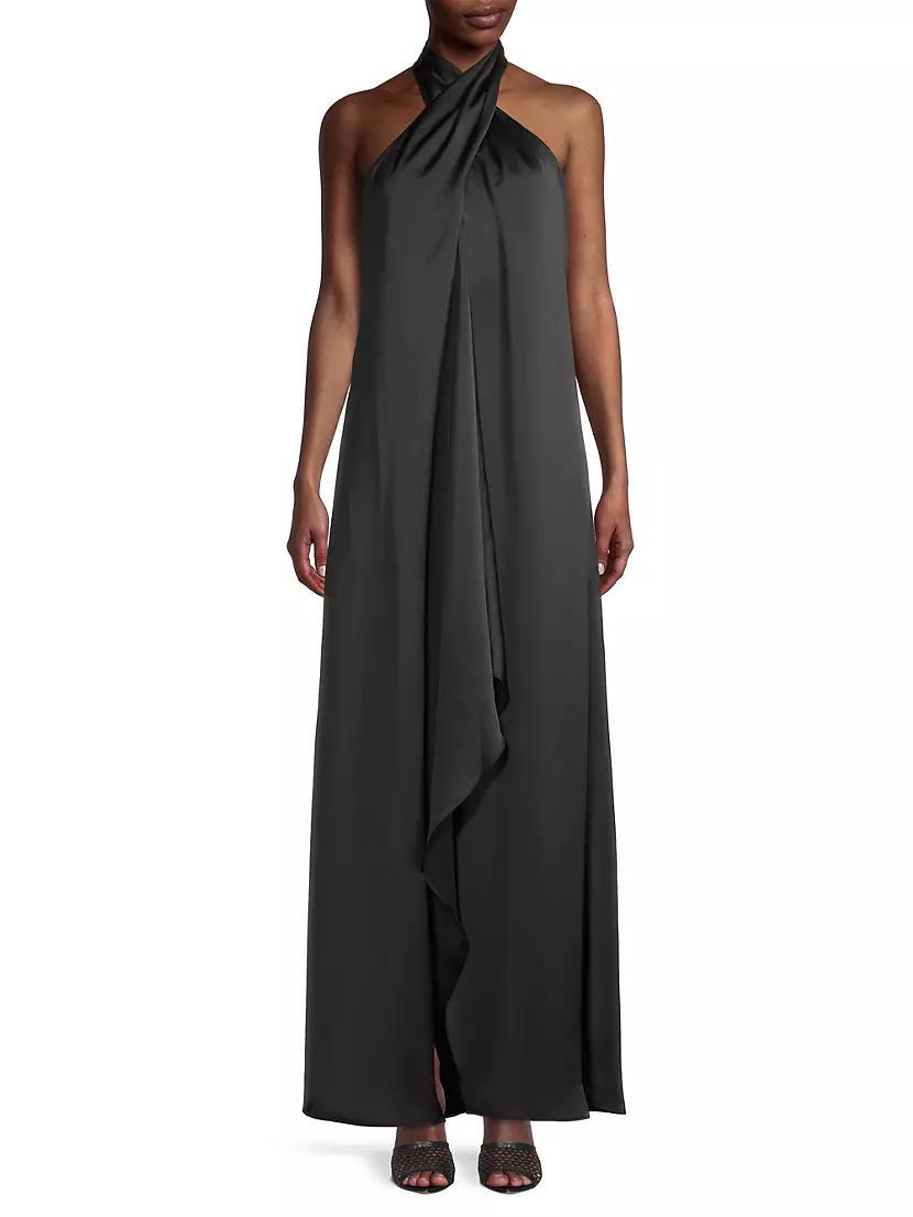 Womens Carey Satin Draped Gown Product Image