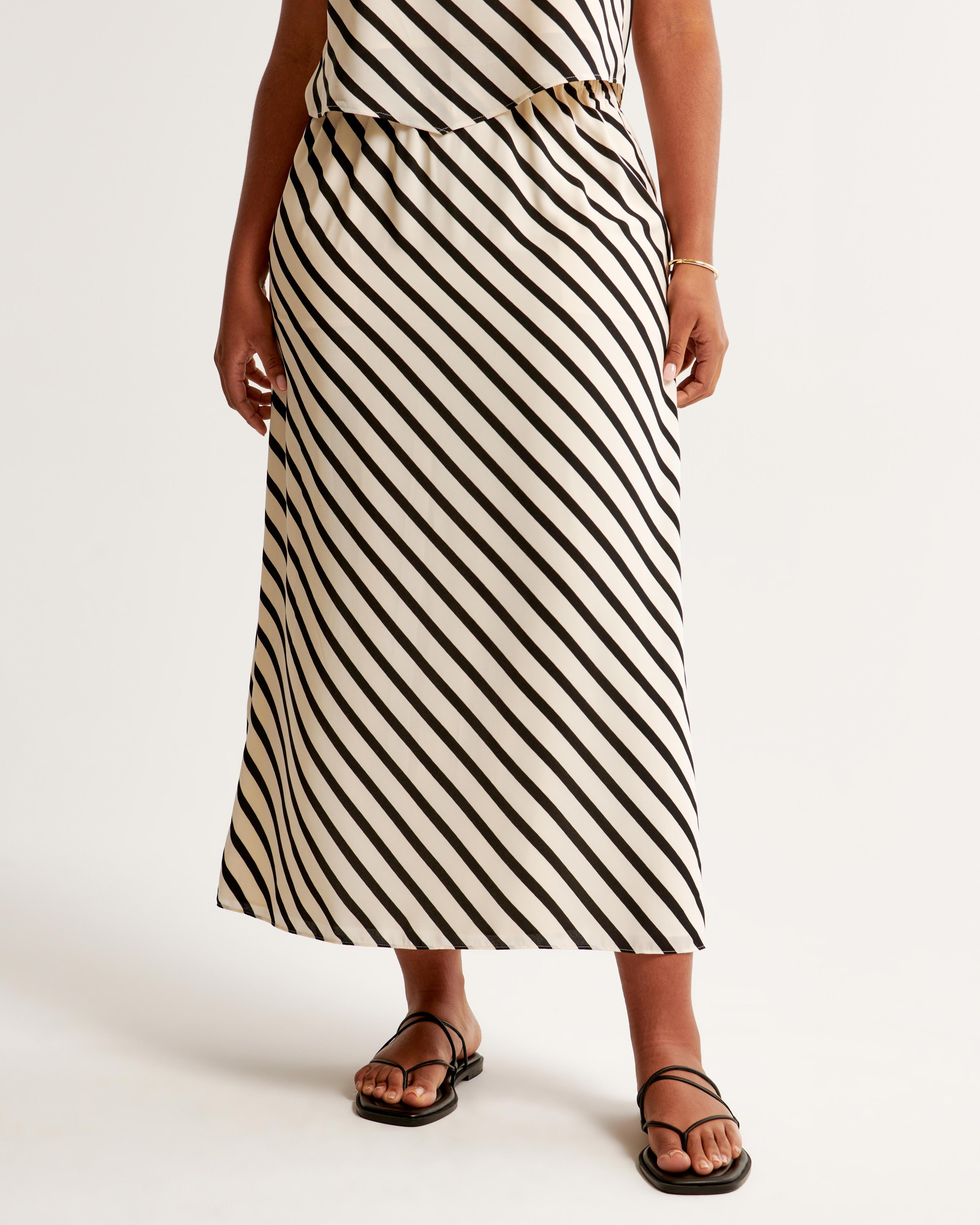 Faux Silk Maxi Skirt Product Image