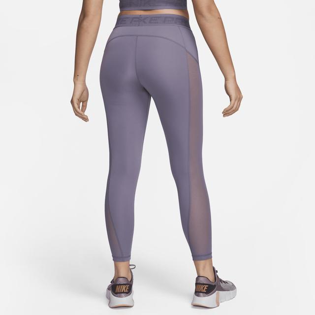 Women's Nike Pro Mid-Rise 7/8 Mesh-Paneled Leggings Product Image