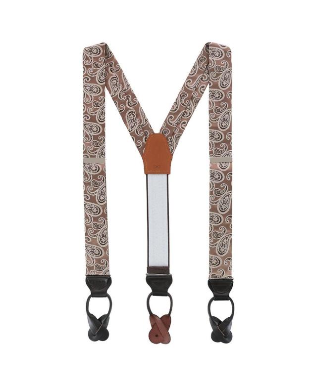 Trafalgar Mens Willards Wavy Paisley Silk Button End Private Collection Suspenders Product Image