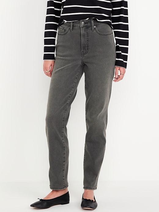 High-Waisted Built-In Warm OG Straight Jeans Product Image