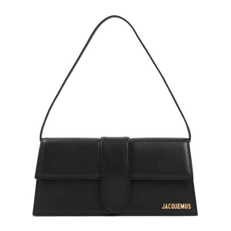 JACQUEMUS Tasche Le Bambino Long Aus Schwarzem Leder In Black Product Image