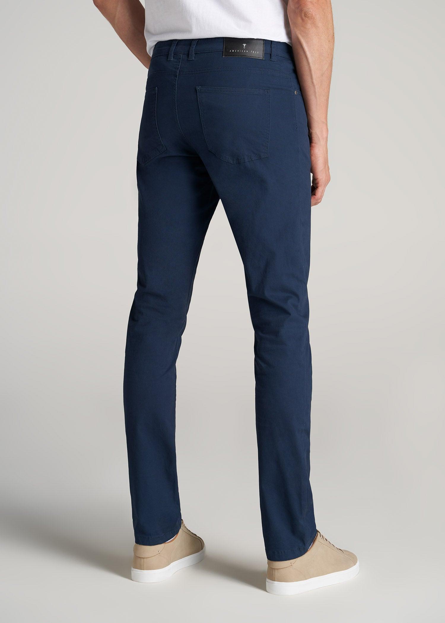 Carman TAPERED Fit Five Pocket Pants for Tall Men in Marine Navy Male Product Image