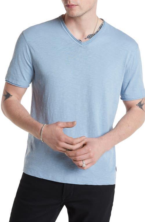 John Varvatos Miles Raw Edge Slub V-Neck T-Shirt Product Image