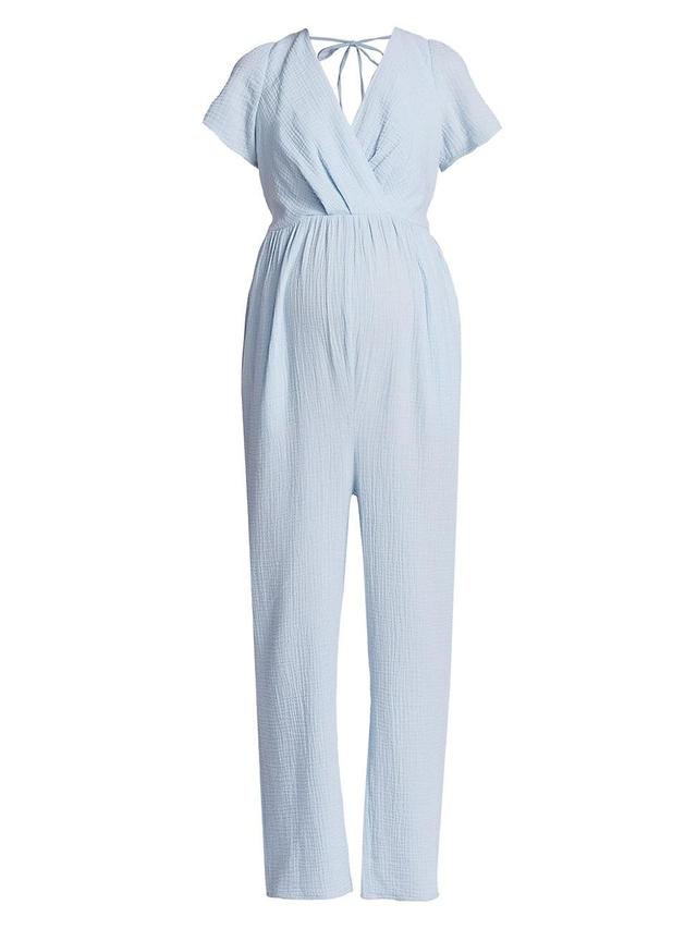 Emilia George Naomi Cotton Voile Maternity Jumpsuit Product Image