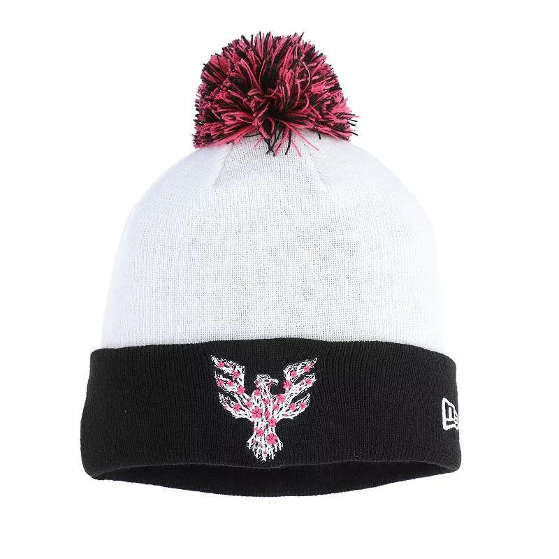 Mens New Era White D.C. United Jersey Hook Cuff Knit Hat with Pom Product Image