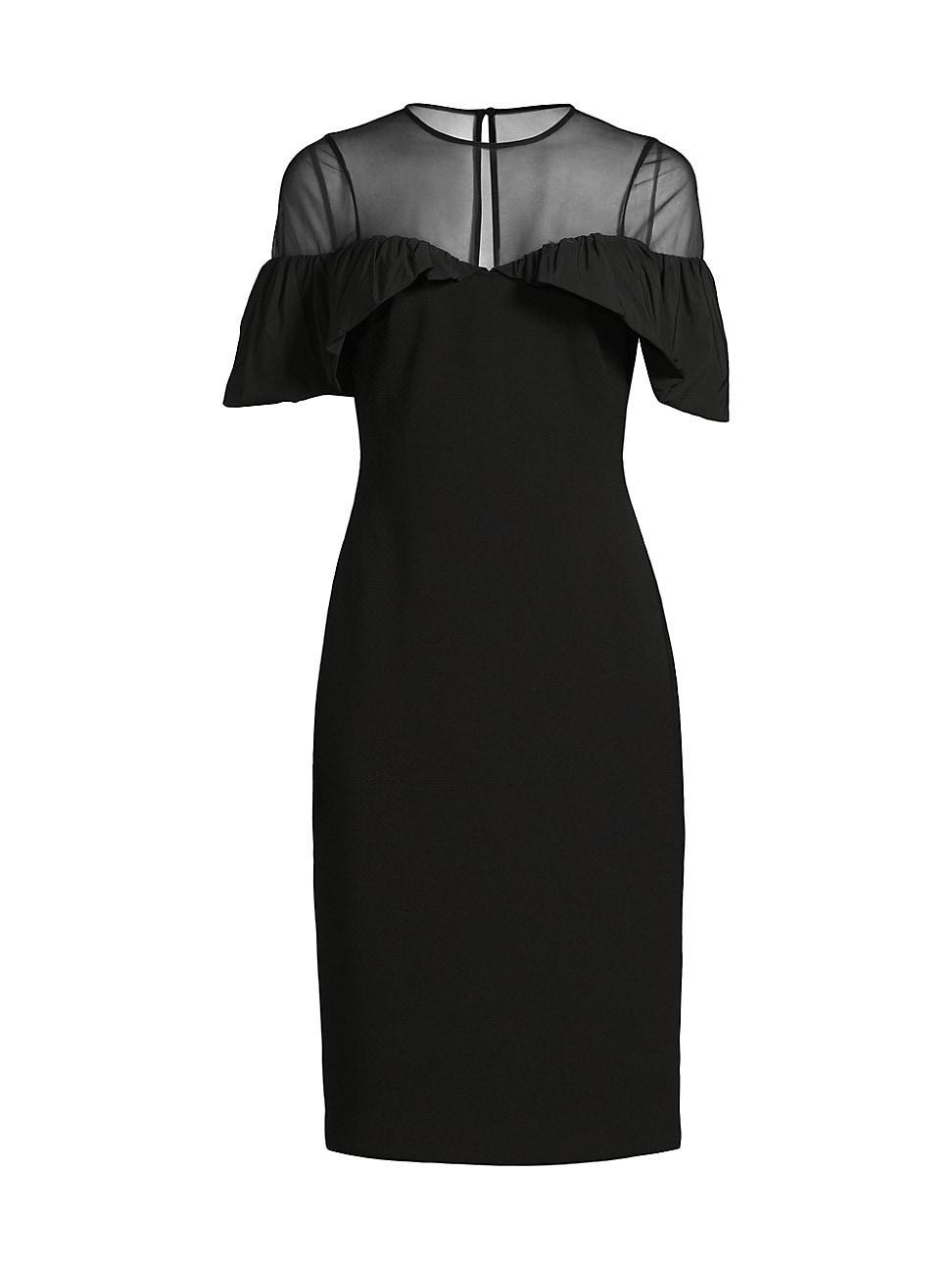 Womens Paneled Bonded Crepe Midi-Dress Product Image