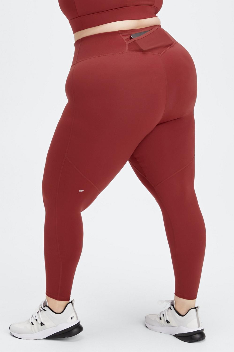 Fabletics Trinity High-Waisted Pocket Legging Womens red Size XS Product Image