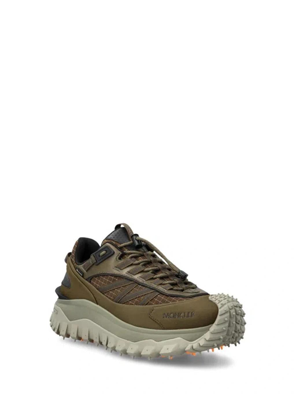 Trailgrip Gtx Leather-trimmed Ripstop And Canvas Sneakers In Green Product Image