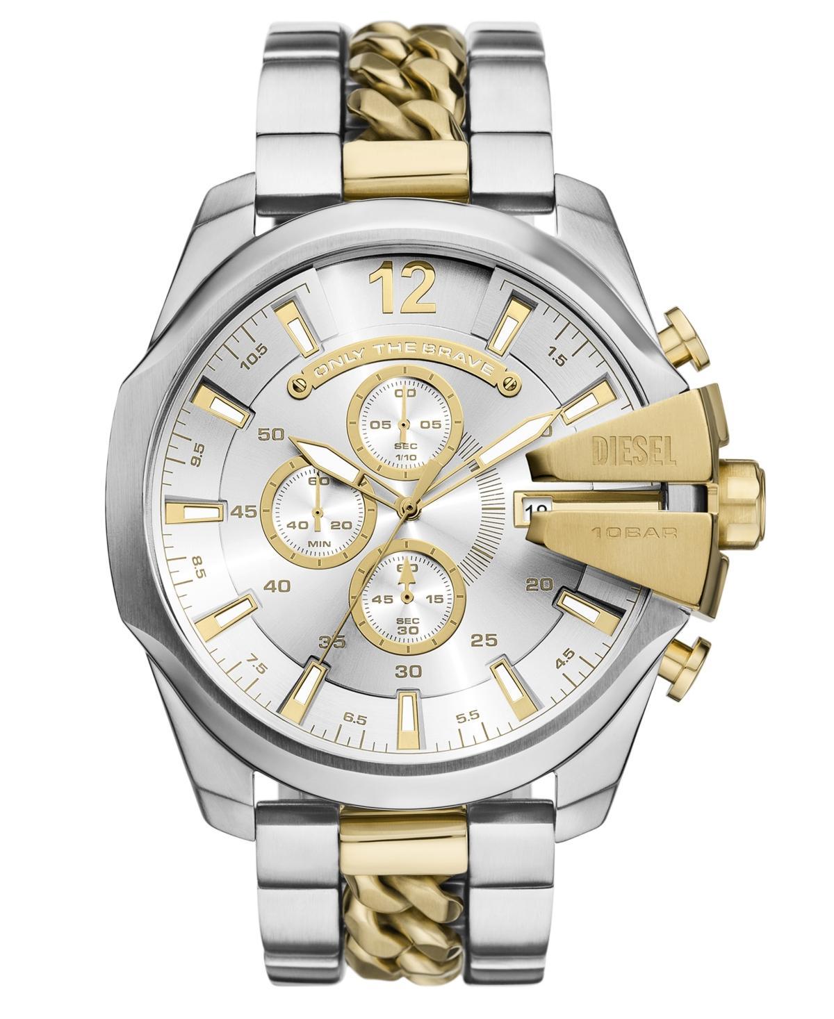 Diesel Mens Mega Chief Chronograph Two-Tone Stainless Steel Watch 51mm - Two-tone Product Image