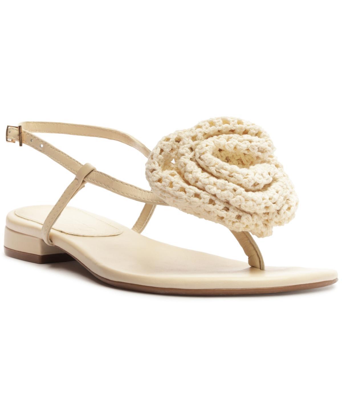 Arezzo Womens Isla Flower Flat Sandals Product Image