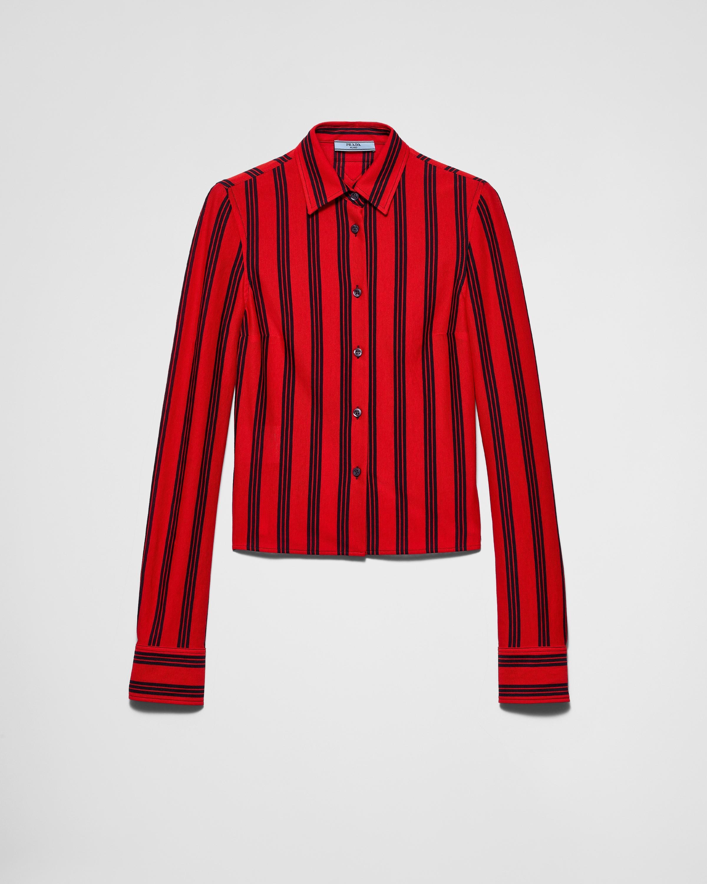 Striped piqué shirt Product Image