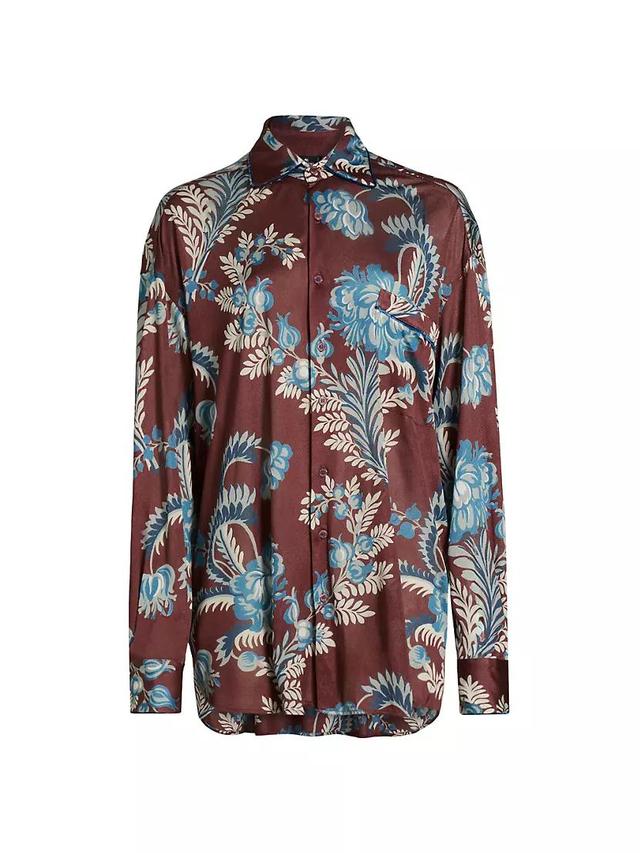 Oversized Floral-Paisley Shirt Product Image