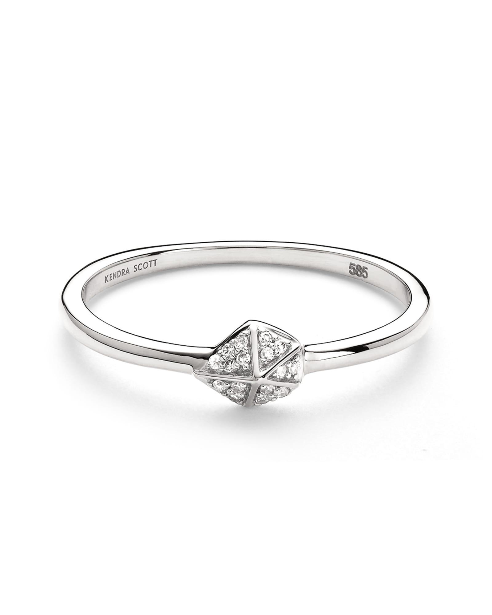 Fazia 14k White Gold Ring in White Diamond Product Image