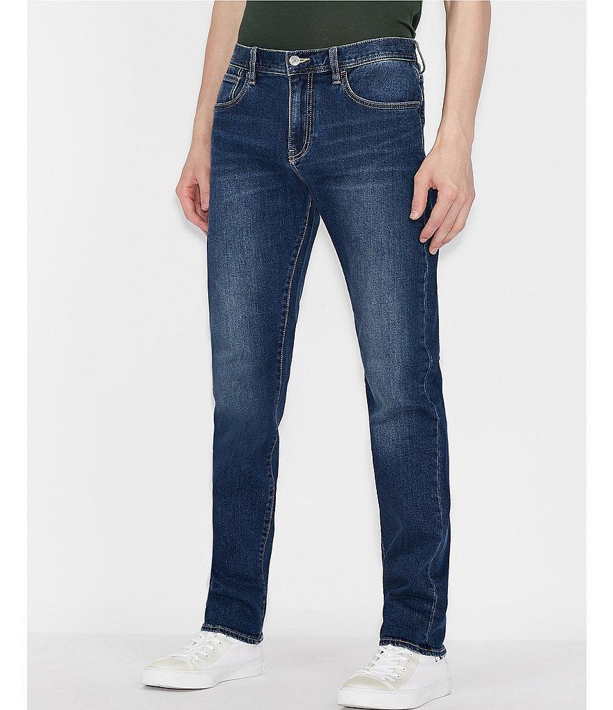 Armani Exchange Slim-Fit Medium Wash Stretch Denim Jeans product image