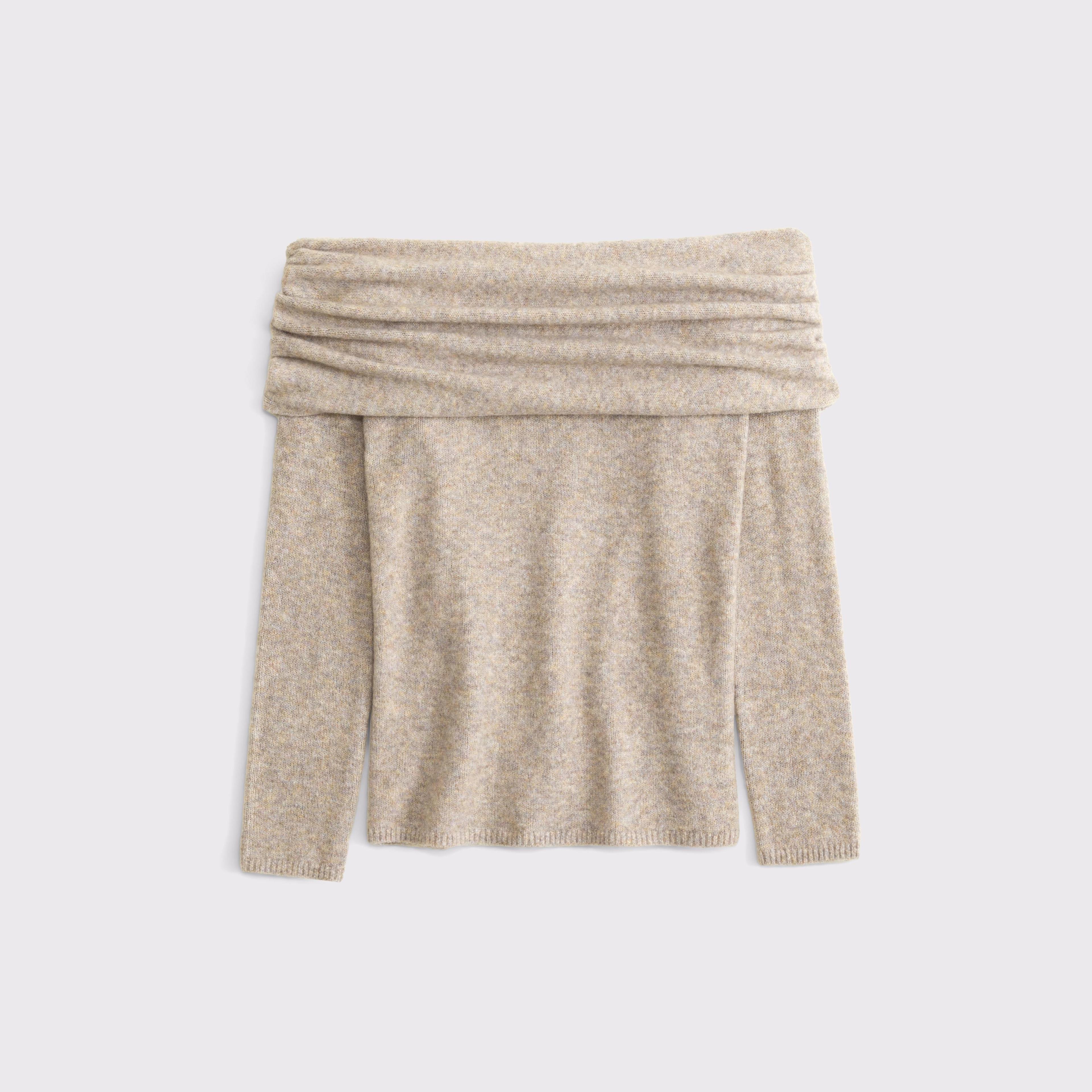 Foldover Off-The-Shoulder Sweater Product Image