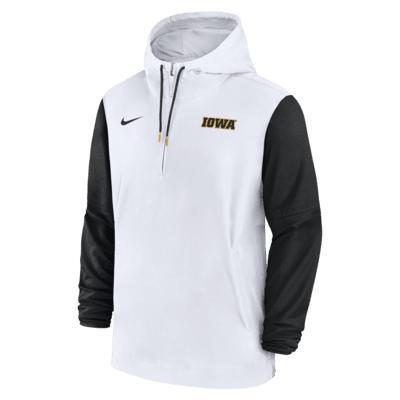 Iowa Hawkeyes Sideline Pre-Game Player Men's Nike College 1/2-Zip Hooded Jacket Product Image