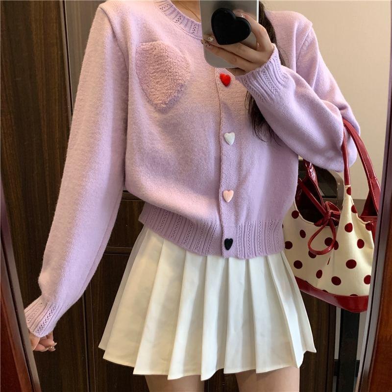 Heart Print Cardigan Product Image