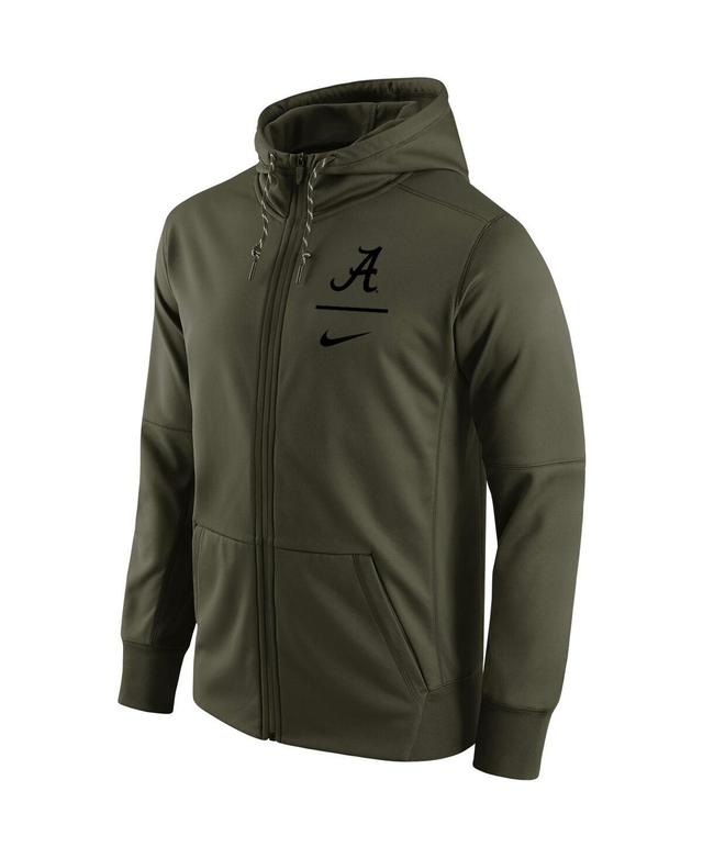 Mens Nike Olive Alabama Crimson Tide Tonal Logo Stack Performance Full-Zip Hoodie Product Image