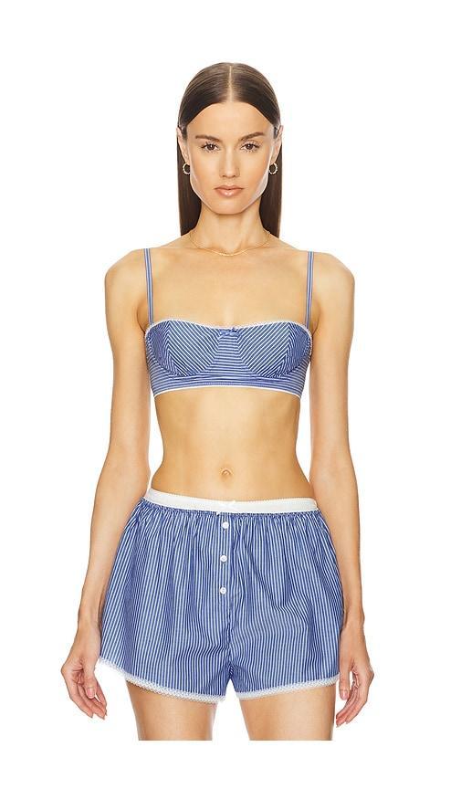 Pinstripe Poplin Bra Product Image