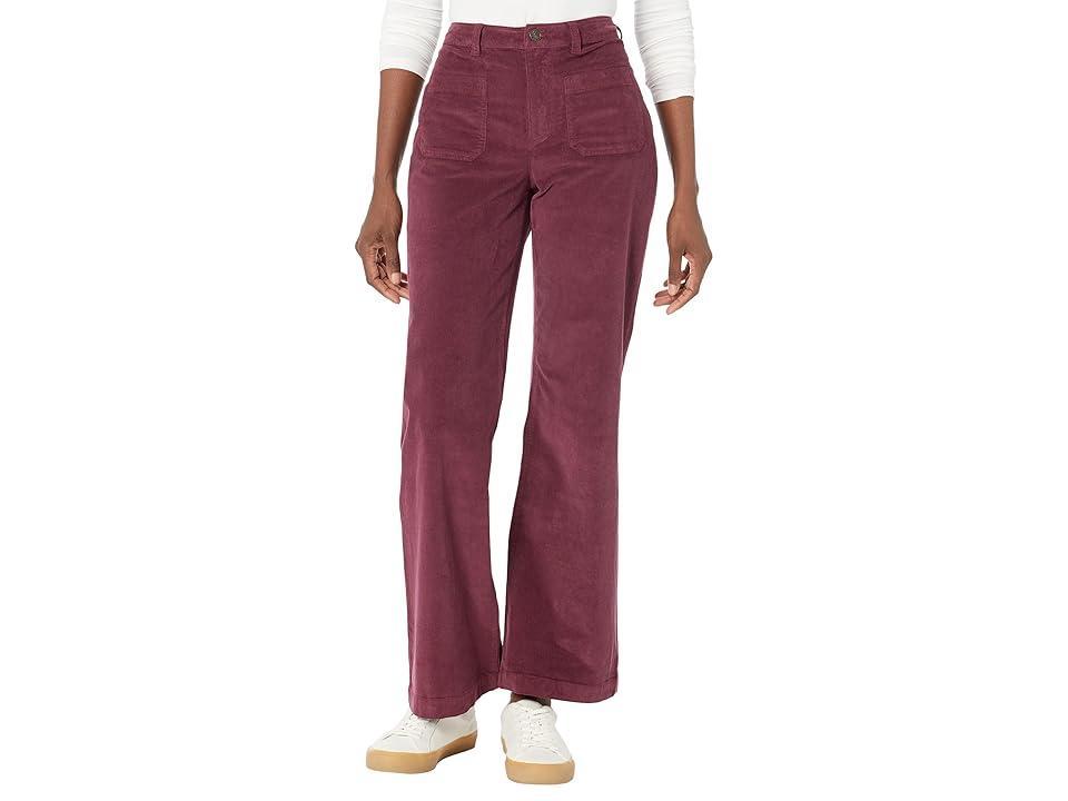 Faherty Stretch Cord Patch Pocket Pants (Maroon Banner) Women's Clothing Product Image